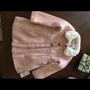 NEW Girls pink coat jacket size 6